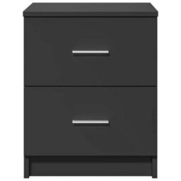 Berkfield Bedside Cabinets 2 Pcs With 2 Drawers Black 40X36X50 Cm - thumbnail 4