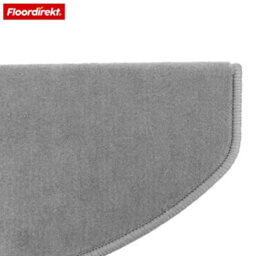 Floordirekt Vienna Self Adhesive Soft High Pile Stair Tread Mat For Indoor Stairs Semicircular Silver Grey 23.5 X 65 Cm - thumbnail 5