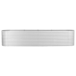 Berkfield Garden Raised Bed 400X80X81 Cm Galvanised Steel Silver - thumbnail 2