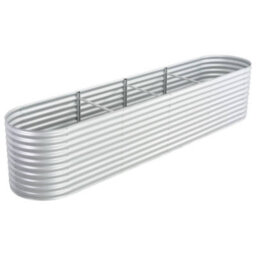 Berkfield Garden Raised Bed 400X80X81 Cm Galvanised Steel Silver