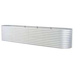 Berkfield Garden Raised Bed 400X80X81 Cm Galvanised Steel Silver - thumbnail 3