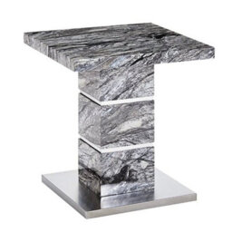 Furniture in Fashion Parini High Gloss Lamp Table In Melange Marble Effect - thumbnail 3