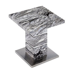 Furniture in Fashion Parini High Gloss Lamp Table In Melange Marble Effect - thumbnail 4