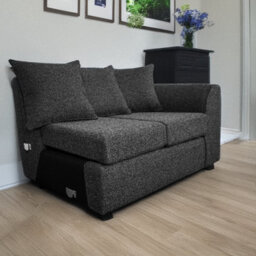 Furnishings For Less UK Paris Charcoal Boucle Fabric 5 Seater L Shaped Left Hand Corner Sofa Scatter - thumbnail 7