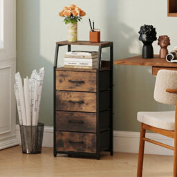 Gainoom 4-Drawer Storage Cabinet Vertical Storage Dresser Detachable Foldable Fabric Drawers 2 Anti-Tipping Kits - thumbnail 9
