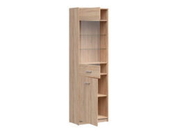 Arte Nepo Plus 60 Cm 2 Door Display Cabinet With Glass Front Oak Sonoma - thumbnail 3