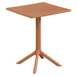 Core Products Square Plastic Garden Bistro Table, Terracotta - thumbnail 4