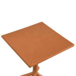 Core Products Square Plastic Garden Bistro Table, Terracotta - thumbnail 5