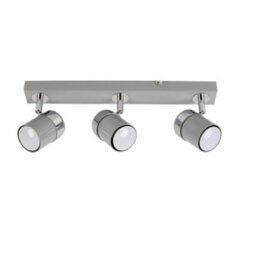 Valuelights Rosie Grey Ceiling Bar Spotlight And Gu10 Spotlight Led 5W Cool White 6500K Bulbs