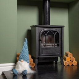 Samuel Alexander 53Cm Blue Sitting Christmas Gonk Decoration With Knitted Hat And Dangly Legs - thumbnail 1