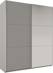 Arte Rodos 200Cm Sliding Mirror Door Wardrobe - Sophisticated Platinum Finish With Mirrored Flair - thumbnail 1