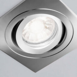 Litecraft Pack Of 2 Chrome Modern Ip65 Square Tiltable Bathroom Downlights - thumbnail 5