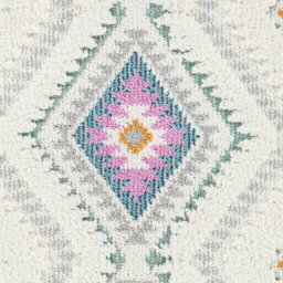 Livabliss Lofty-Shaggy Ivory Orange Blue Vintage Boho Plush Soft Pile Fringe Living Bedroom Rug 80 X 220 Cm Easy Care, Non Shedding - thumbnail 7