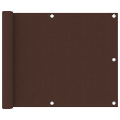 Berkfield Balcony Screen Brown 75X300 Cm Oxford Fabric - image 1