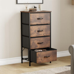 Rustic Brown Modern Chorley 4 Drawer Chest Of Drawers  Storage - thumbnail 2