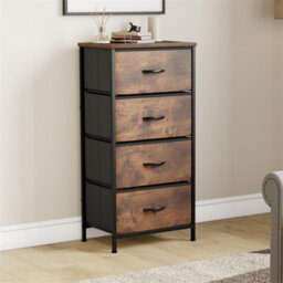Rustic Brown Modern Chorley 4 Drawer Chest Of Drawers  Storage - thumbnail 4