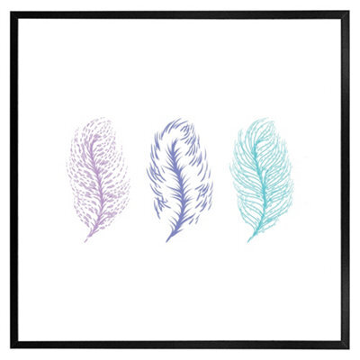 "Andrew Lee Feathers (Picutre Frame) / 20X20"" / Brown" - image 1