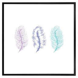 "Andrew Lee Feathers (Picutre Frame) / 20X20"" / Brown" - thumbnail 3