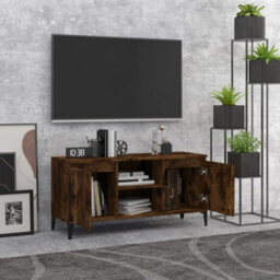 Walplus Tv Cabinet With Metal Legs Smoked Oak 103.5X35X50 Cm - thumbnail 3