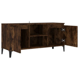 Walplus Tv Cabinet With Metal Legs Smoked Oak 103.5X35X50 Cm - thumbnail 7