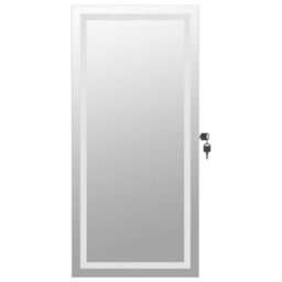 Vidaxl Mirror Jewellery Cabinet With Led Lights Wall Mounted White - thumbnail 5