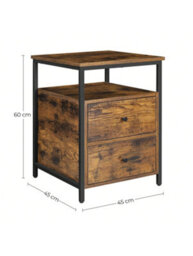 Songmics Vasagle Bedside Table, Side Table, With Open Compartment, 2 Drawers, For Living Room, Bedroom - thumbnail 5