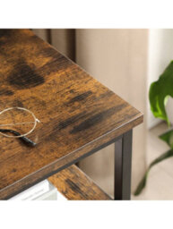 Songmics Vasagle Bedside Table, Side Table, With Open Compartment, 2 Drawers, For Living Room, Bedroom - thumbnail 7