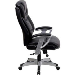 Fwstyle Black Faux Leather Cushioned High Back Executive Adjustable Office Chair - thumbnail 3