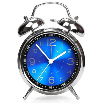 Blue Super Loud Alarm Clock Non Tick With Night Light - image 1
