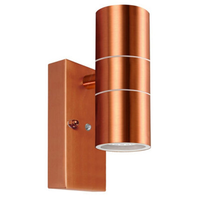 Long Life Lamps Company Outdoor Double Wall Light Dusk Till Dawn Sensor Copper Ip65 Zlc341Cdtd - image 1