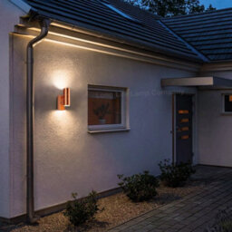 Long Life Lamps Company Outdoor Double Wall Light Dusk Till Dawn Sensor Copper Ip65 Zlc341Cdtd - thumbnail 7