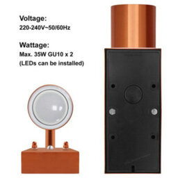 Long Life Lamps Company Outdoor Double Wall Light Dusk Till Dawn Sensor Copper Ip65 Zlc341Cdtd - thumbnail 6