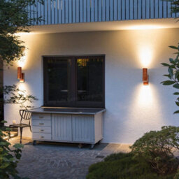 Long Life Lamps Company Outdoor Double Wall Light Dusk Till Dawn Sensor Copper Ip65 Zlc341Cdtd - thumbnail 8