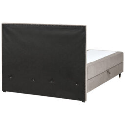 Beliani Divan Bed With Storage Velvet Dame 160 X 200 Cm (Eu King Size) Taupe - thumbnail 7