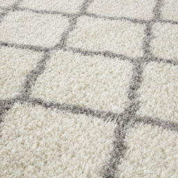 The Rugs Moroccan Shaggy Rugs And Runners Soft  High Pile Ivory And Grey Living Room Kitchen Hallway 700 - thumbnail 2
