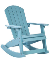 Beliani Garden Kids Kid-Sized Rocking Chair Light Blue - Weather-Resistant Outdoor, Modern Matte Finish - thumbnail 3