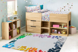 RugsX Bambino 38480 Washing Carpet Construction Kit For Children Anti-Slip - Grey 140X200 Cm - thumbnail 1