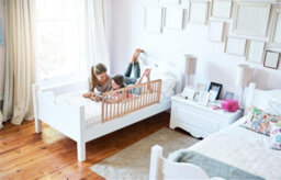 Safetots Extra Wide Extra Tall Wooden Bed Guard, Natural, 60Cm High X 140Cm Wide, Toddler Bedrail For Safety - thumbnail 8