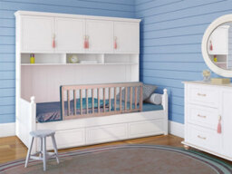 Safetots Extra Wide Extra Tall Wooden Bed Guard, Natural, 60Cm High X 140Cm Wide, Toddler Bedrail For Safety - thumbnail 2