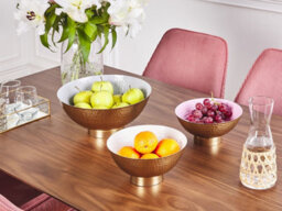 Beliani Set Of 3 Bowls Baru Metal Gold - thumbnail 2