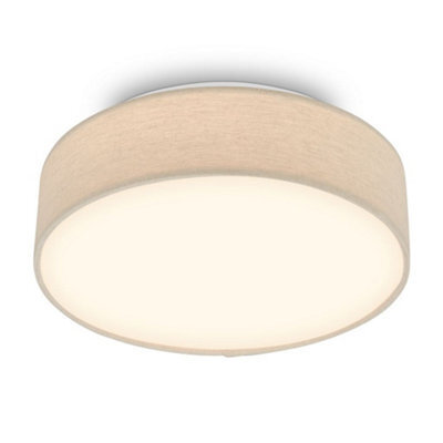 Briloner Mains-Powered Led Beige Fabric Shade Ceiling Light (Dia)30Cm - image 1