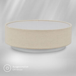 Briloner Mains-Powered Led Beige Fabric Shade Ceiling Light (Dia)30Cm - thumbnail 4