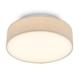 Briloner Mains-Powered Led Beige Fabric Shade Ceiling Light (Dia)30Cm - thumbnail 1