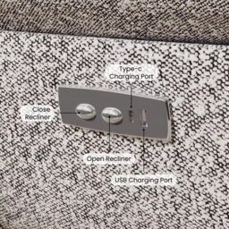 Flexispot Swivel And Rocker Electric Recliner With Sturdy Metal Base Lotus Pro In Snowflake - thumbnail 3