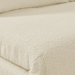 Furniturebox Uk Bobby White Boucle Fabric Single Folding Sofa Bed Chair - thumbnail 4