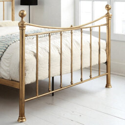 OAT Home Hampstead Traditional Antique Brass Effect King Size Metal Bed Frame - thumbnail 4