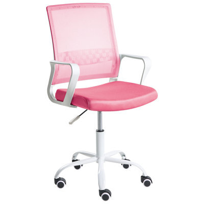 Beliani Traditional Office Chair Ease Pink - image 1