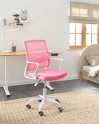 Beliani Traditional Office Chair Ease Pink - thumbnail 2