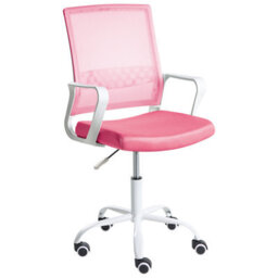 Beliani Traditional Office Chair Ease Pink