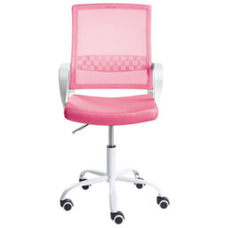 Beliani Traditional Office Chair Ease Pink - thumbnail 4